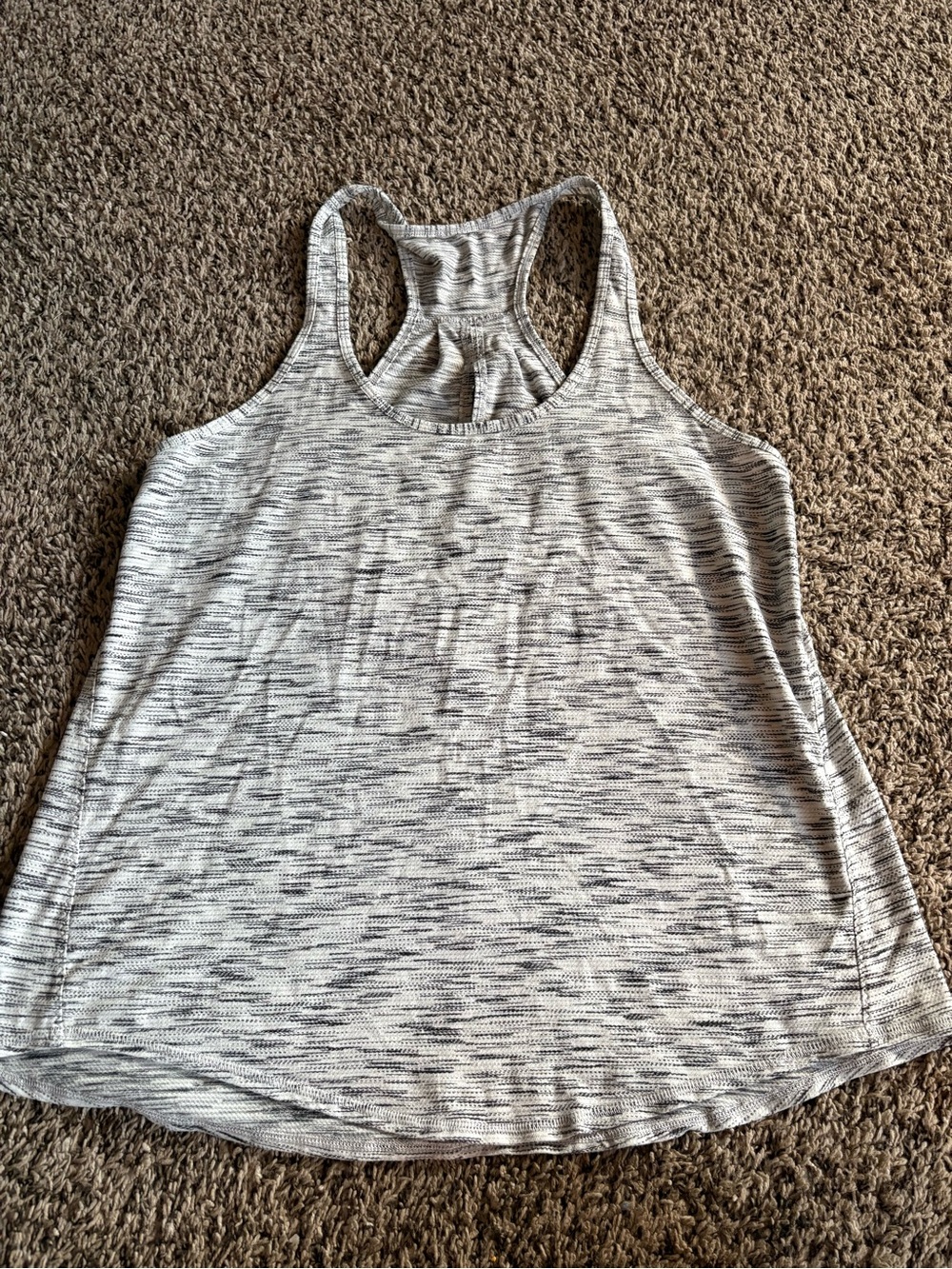 Lululemon Women’s White Gray Space-Dye Racerback Tank Top